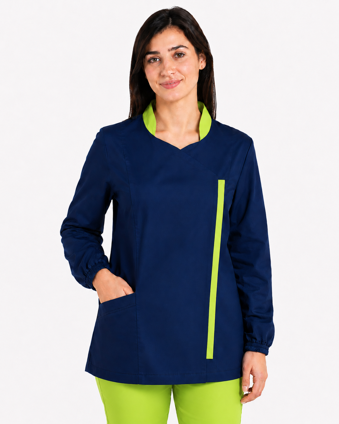 Casacca Sanitaria Donna - Modello coreana con cerniera