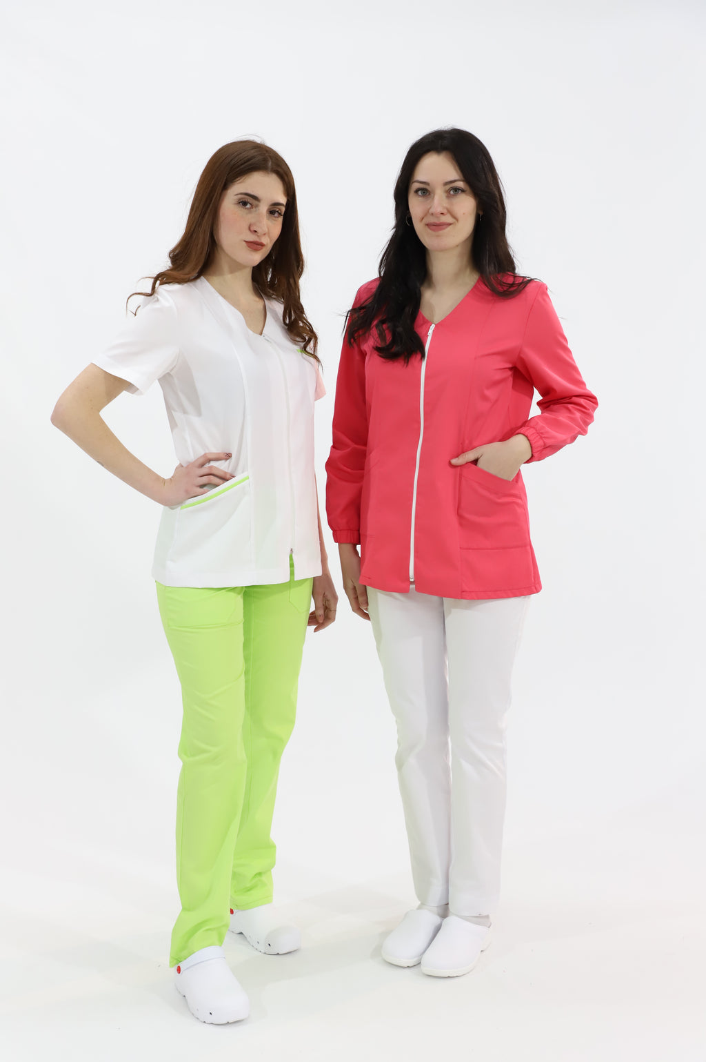 casacca sanitaria donna con cerniera zip