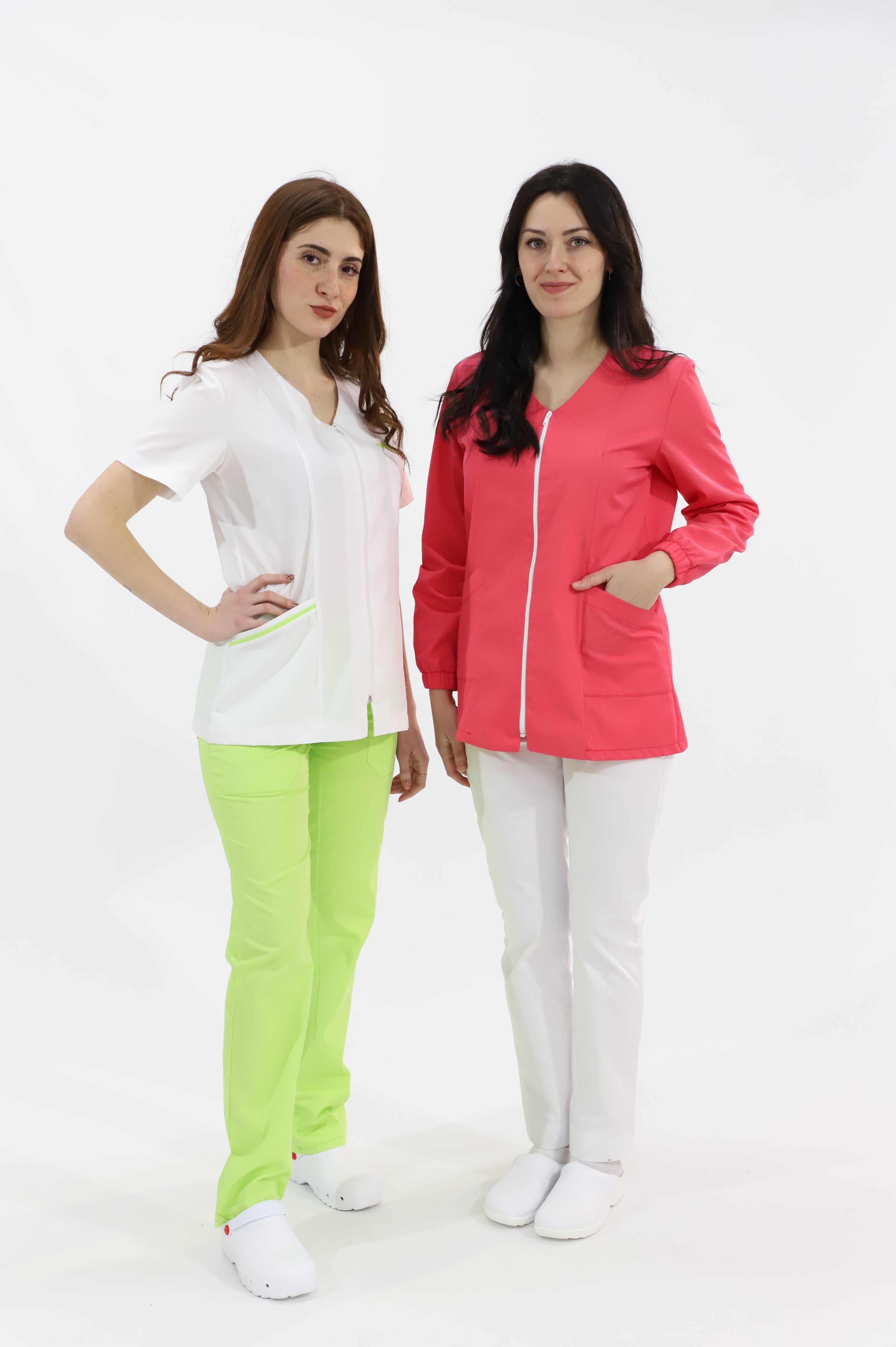 casacca sanitaria donna con cerniera zip