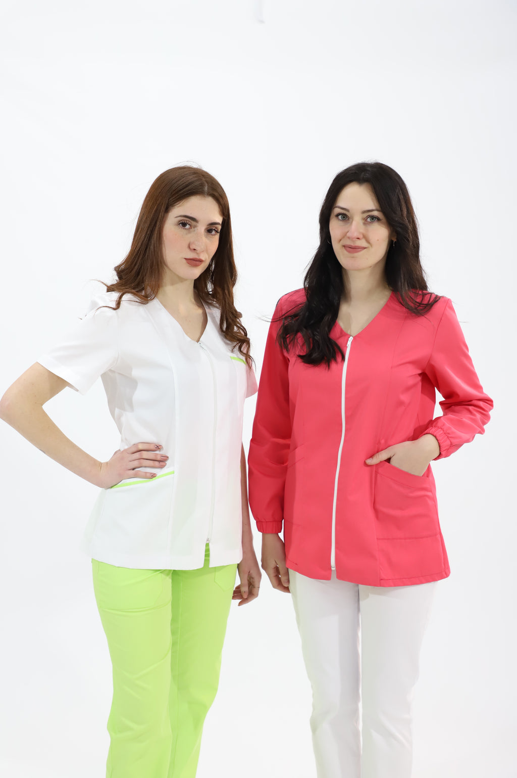 casacca sanitaria donna con cerniera zip