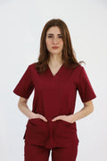 divisa sanitaria unisex donna uomo bordeaux