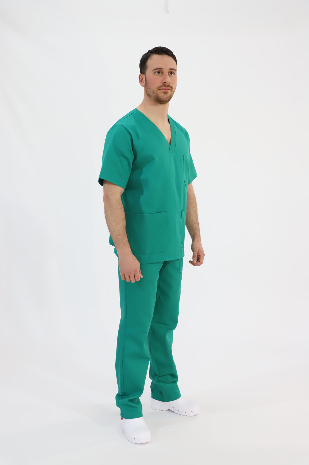 Divisa sanitaria uomo unisex donna verde per medici, infermieri, oss
